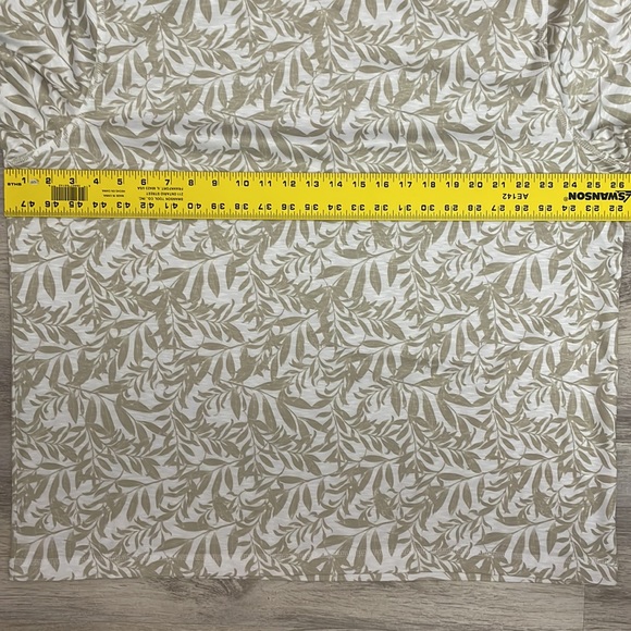 Tasso Elba Island Tan & White Leaf Print Short Sleeve Sun Protect Men's Tee XXL - Picture 5 of 8